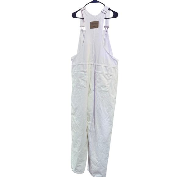 LondonJean white SZ XL Wide leg Overalls RARE - Picture 2 of 8